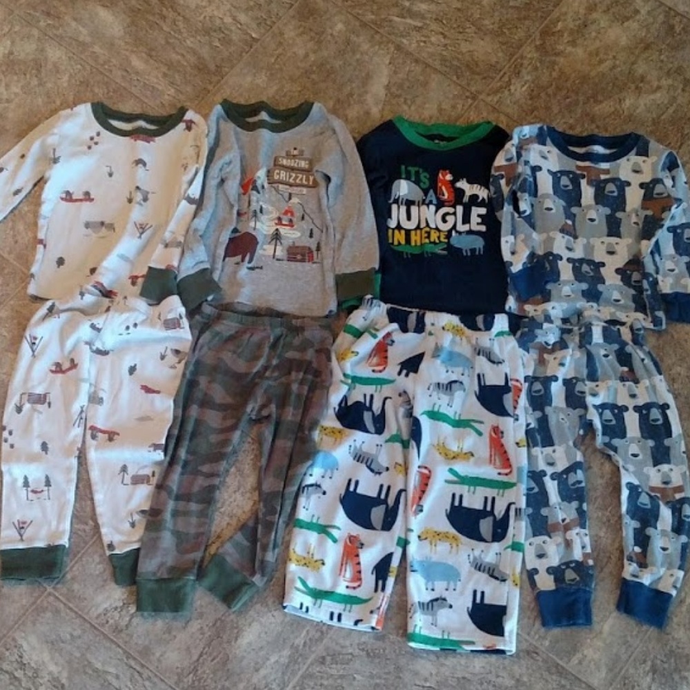 Carter's Boys 2T PJ Lot Long Sleeve & Pants